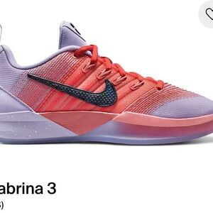 Nike Sabrina 3 Red and Lavender Sneakers